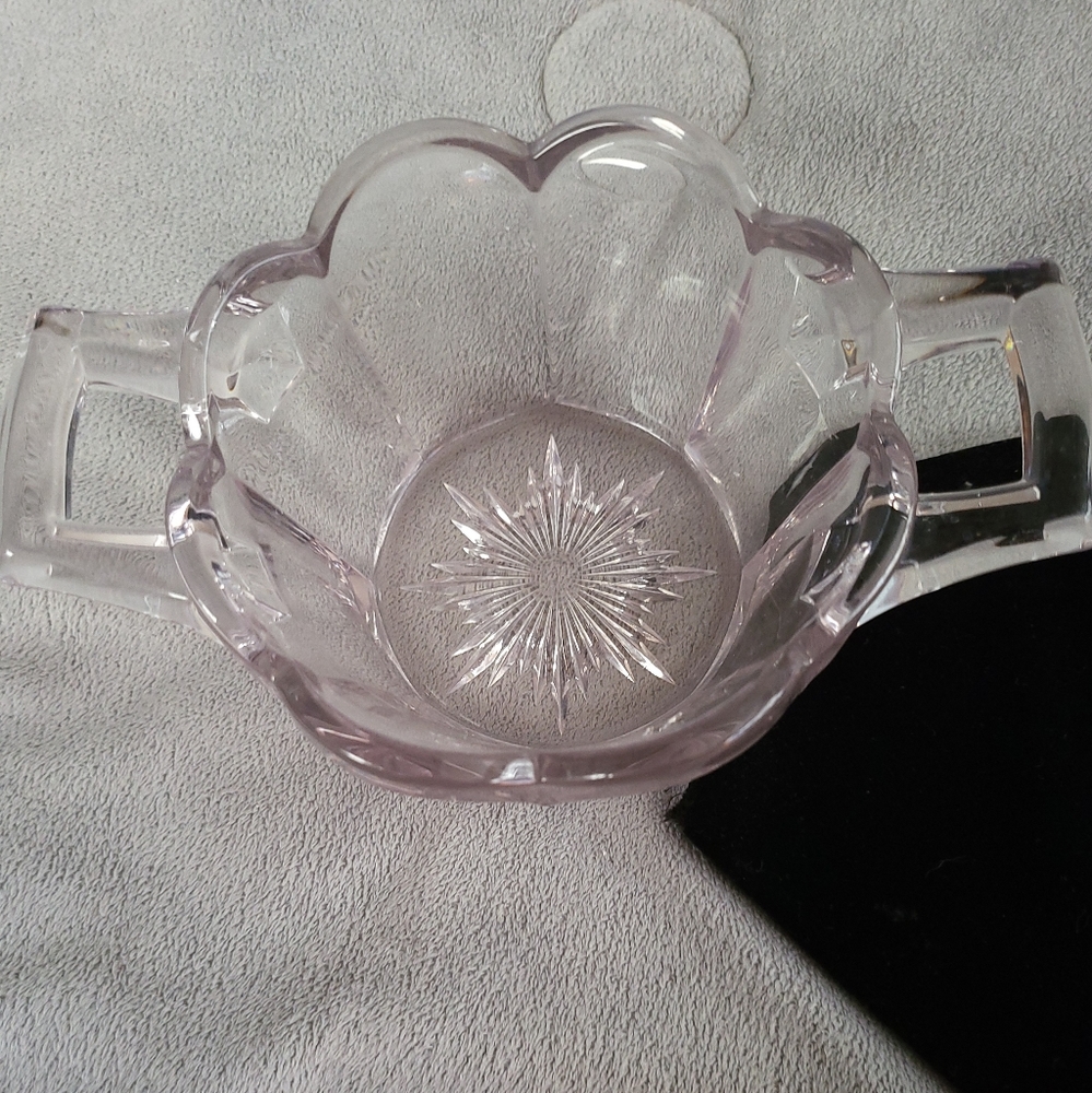Antique Manganese UV Reactive Glass Creamer